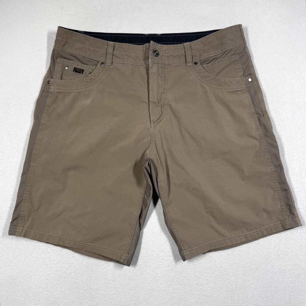 Kuhl Shorts Mens 38 Kontra Gusseted Stretch Outdoor Hiking Camping Rugged Brown